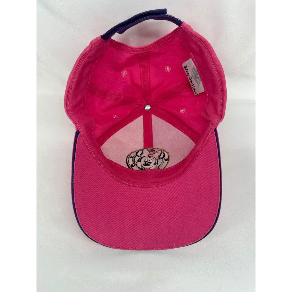 Disney Cruise Line Baseball Cap Women OS Pink Minnie Mouse Embroidered Nautical